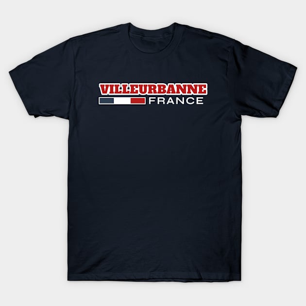 Villeurbanne France Retro T-Shirt by urban-wild-prints